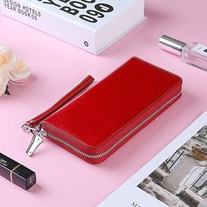 4/$25 Lavemi Women's RFID Blocking 100% Leather Large Capacity Zip Around Wallet
